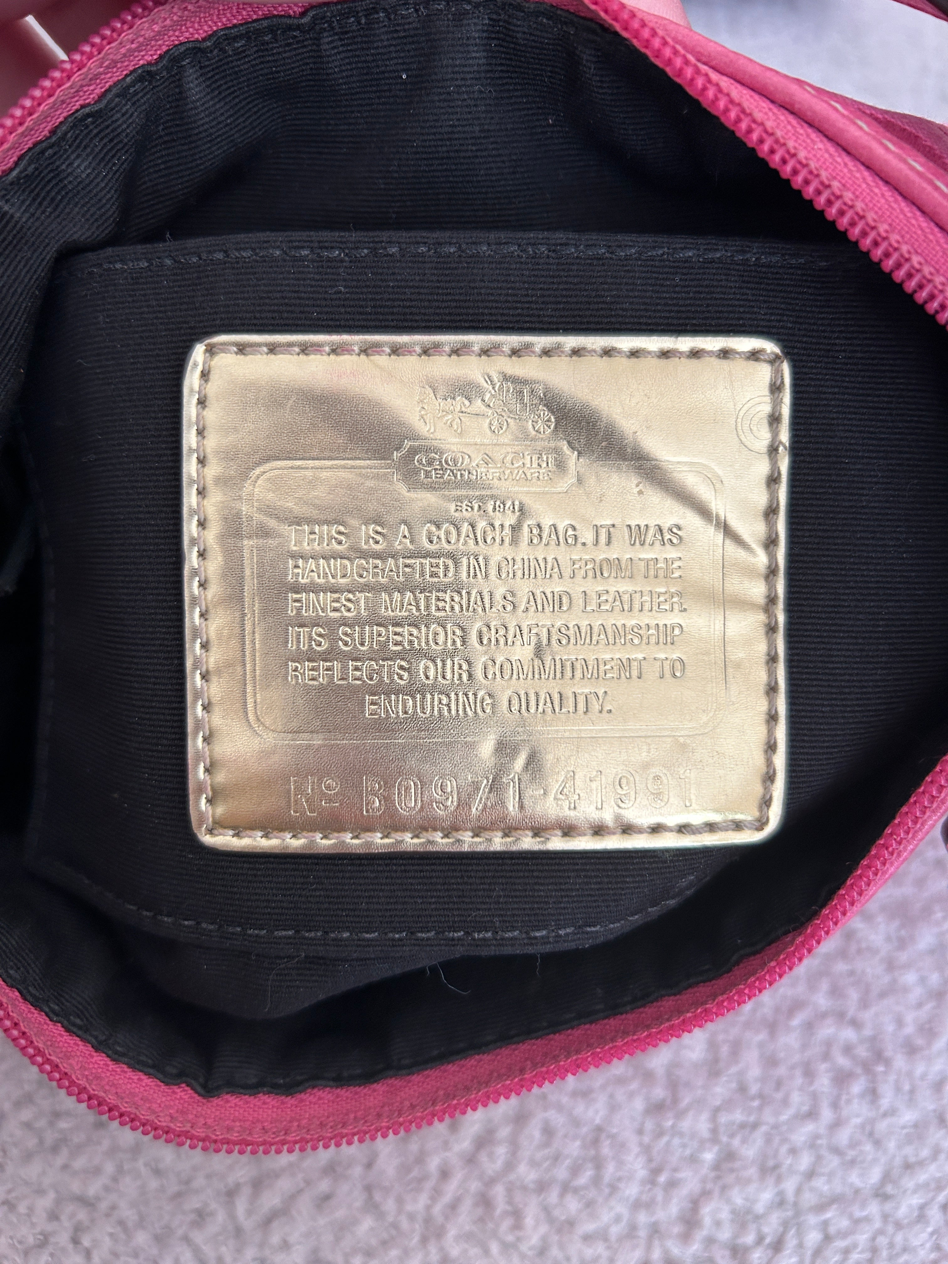 Vintage Coach pink Madison mini shoulder bag