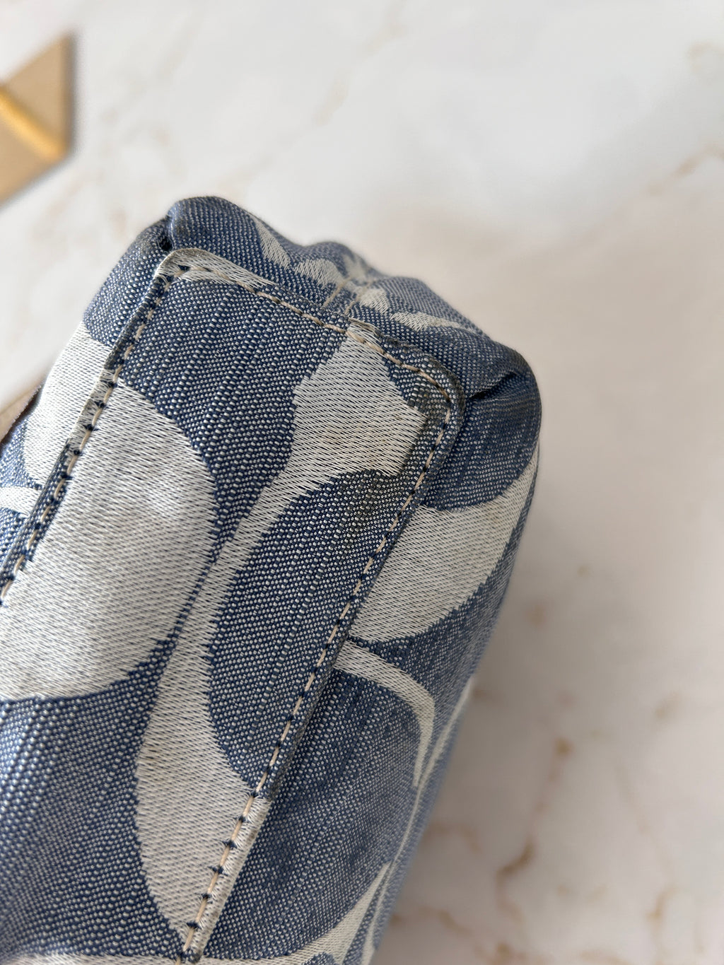 Vintage Coach denim shoulder bag