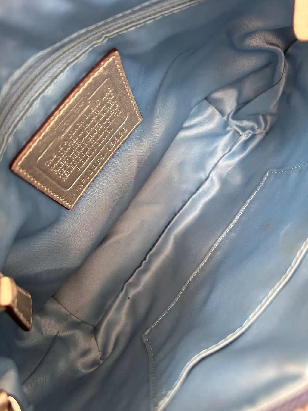 Vintage Coach denim shoulder bag