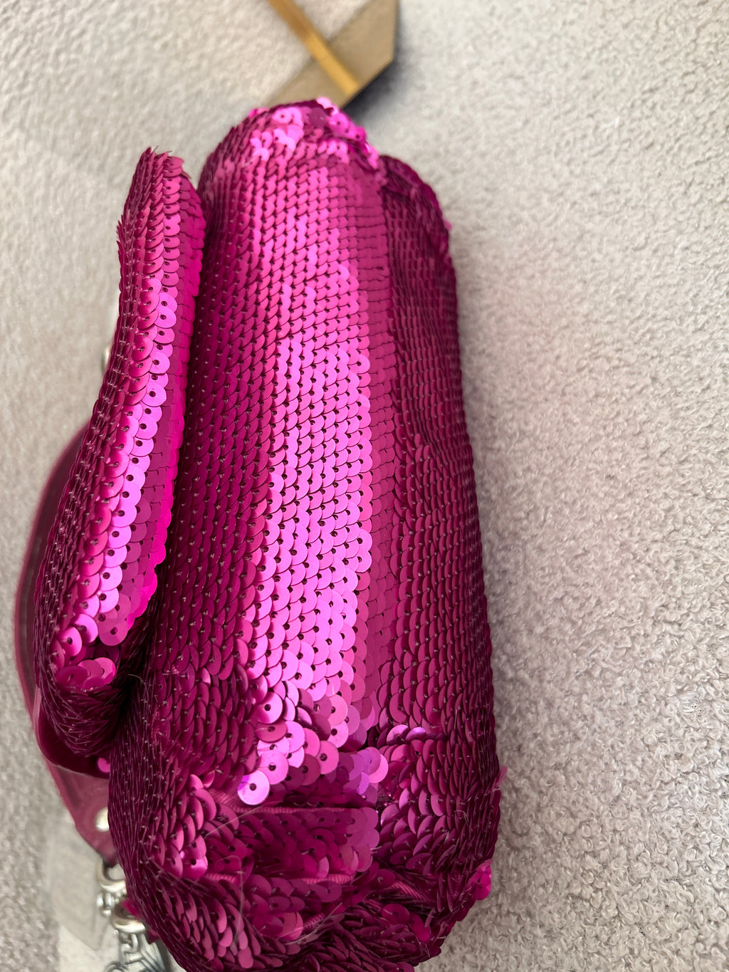 Vintage Coach pink sequin shoulder bag
