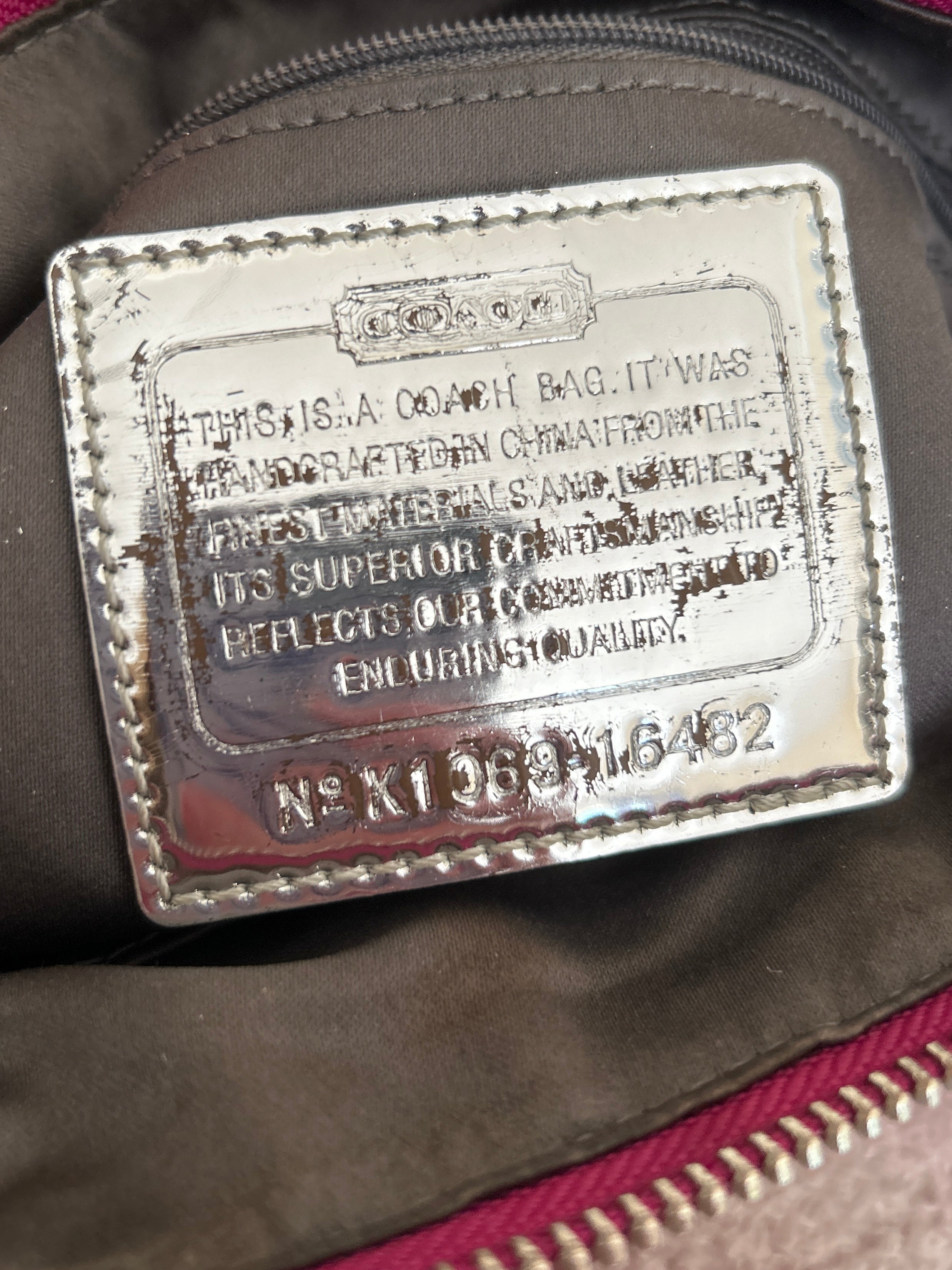 Vintage Coach pink sequin shoulder bag