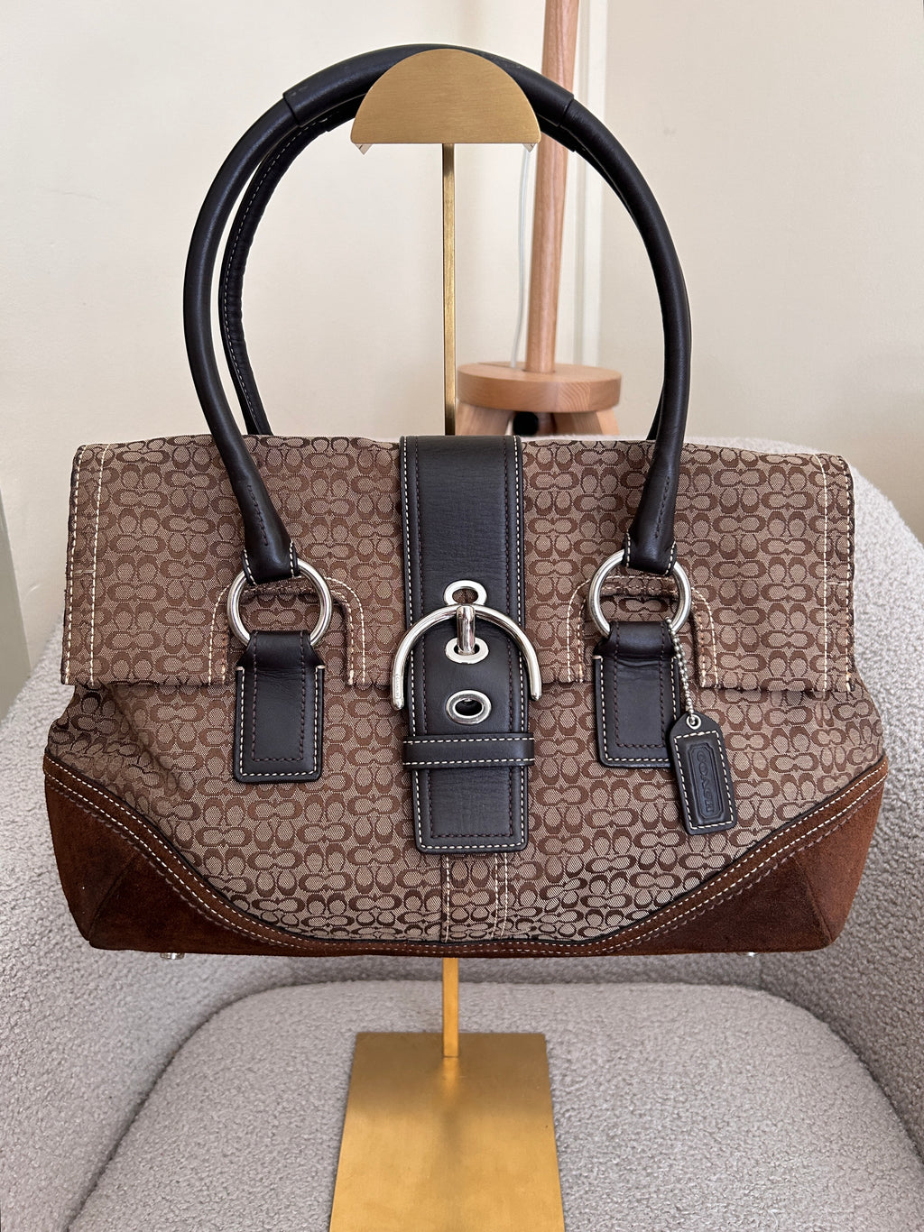 Vintage Coach Soho flap satchel shoulder bag