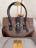 Vintage Coach Soho flap satchel shoulder bag