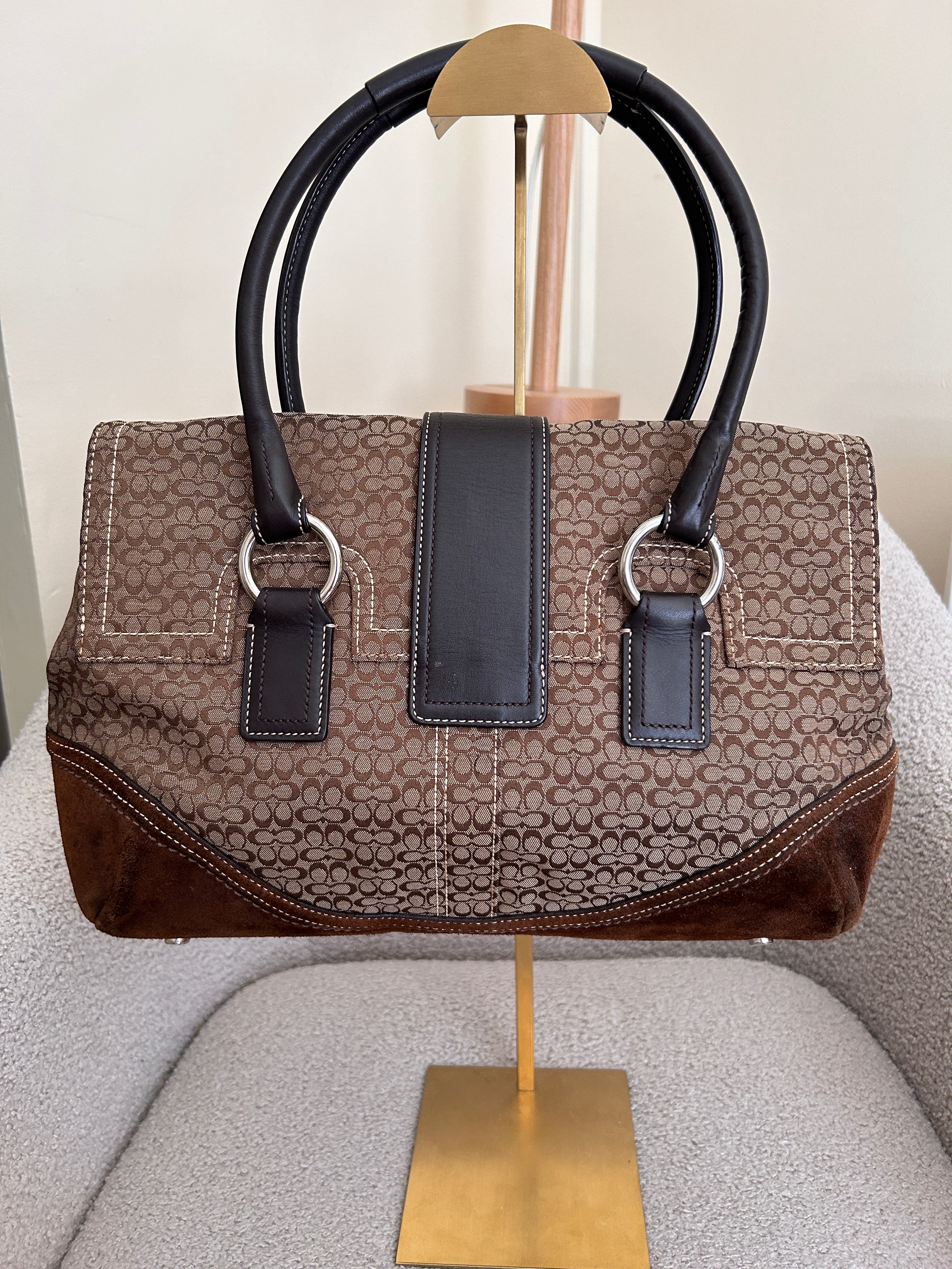 Vintage Coach Soho flap satchel shoulder bag