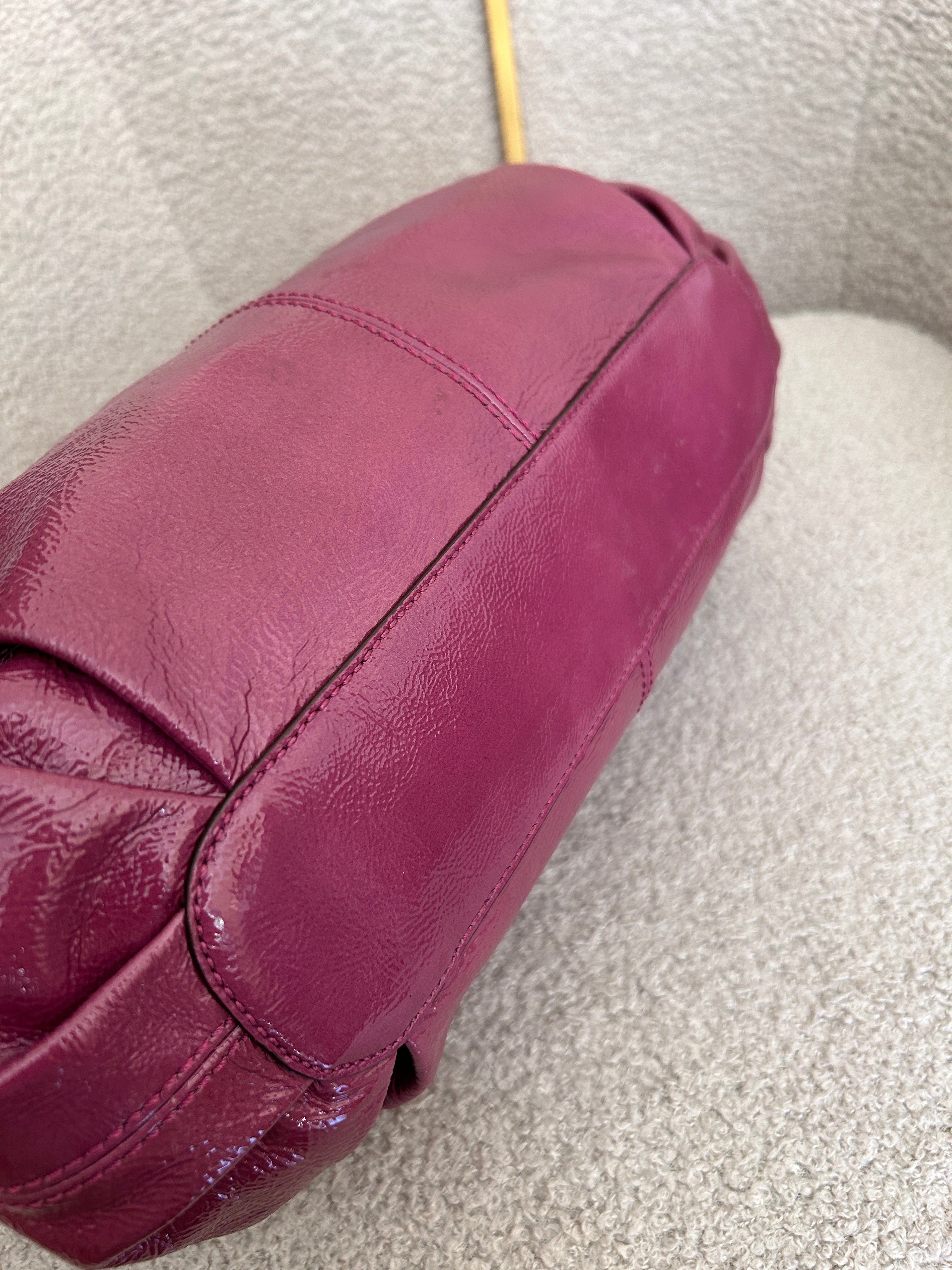 Vintage Coach patent leather shoulder bag