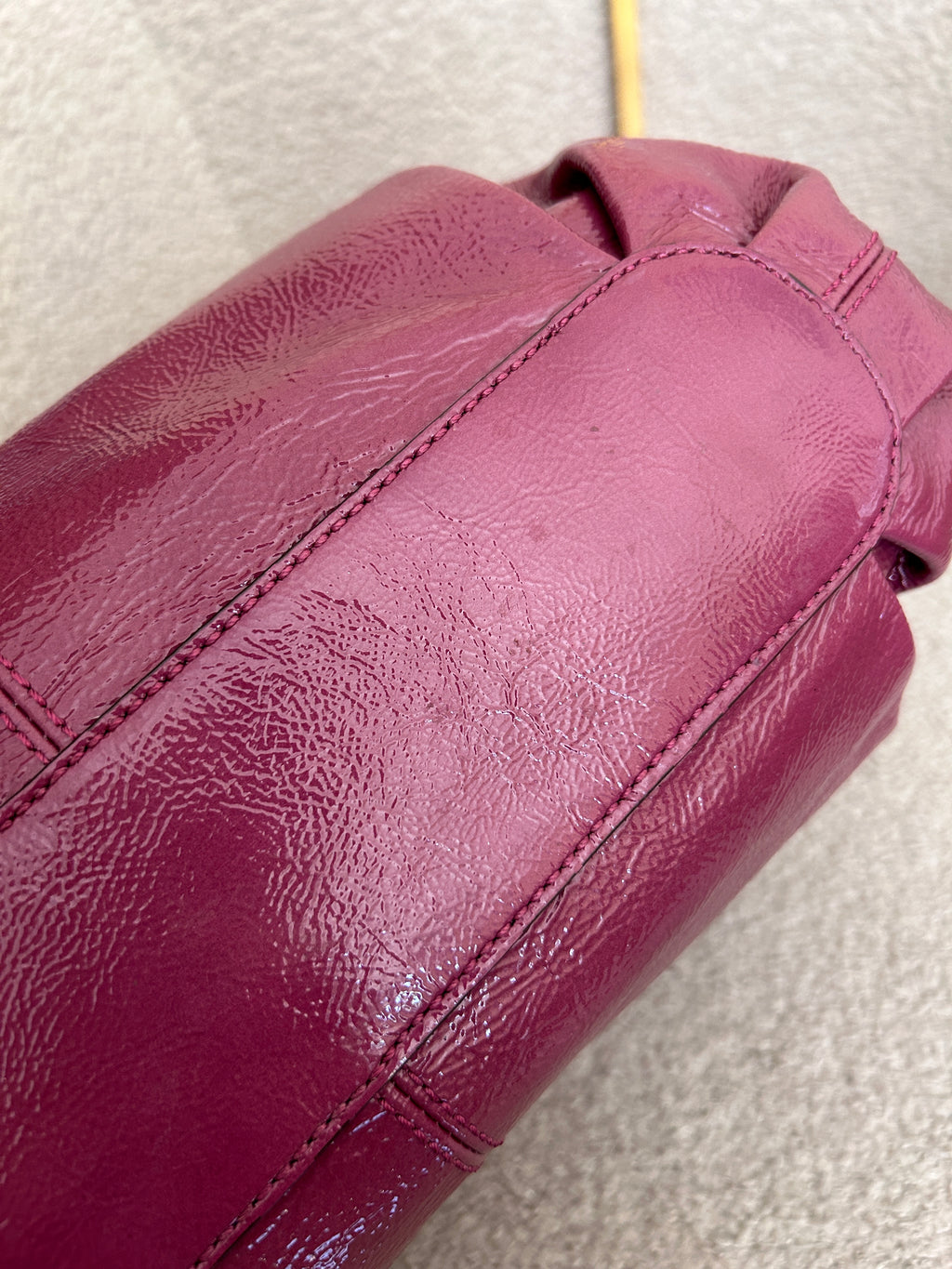 Vintage Coach patent leather shoulder bag