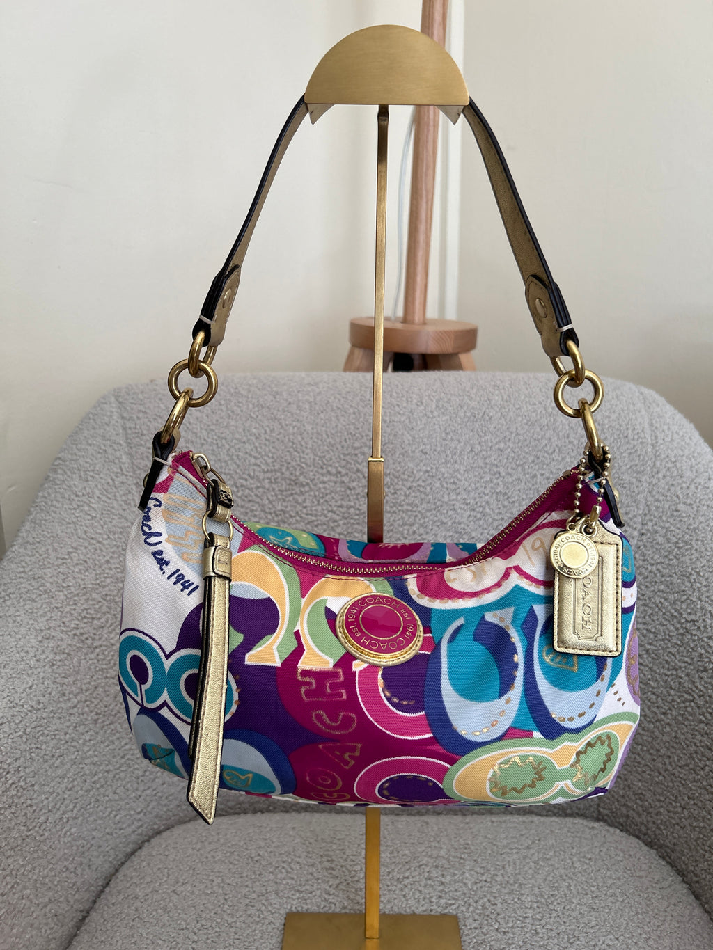 Vintage Coach Poppy shoulder bag and coin purse