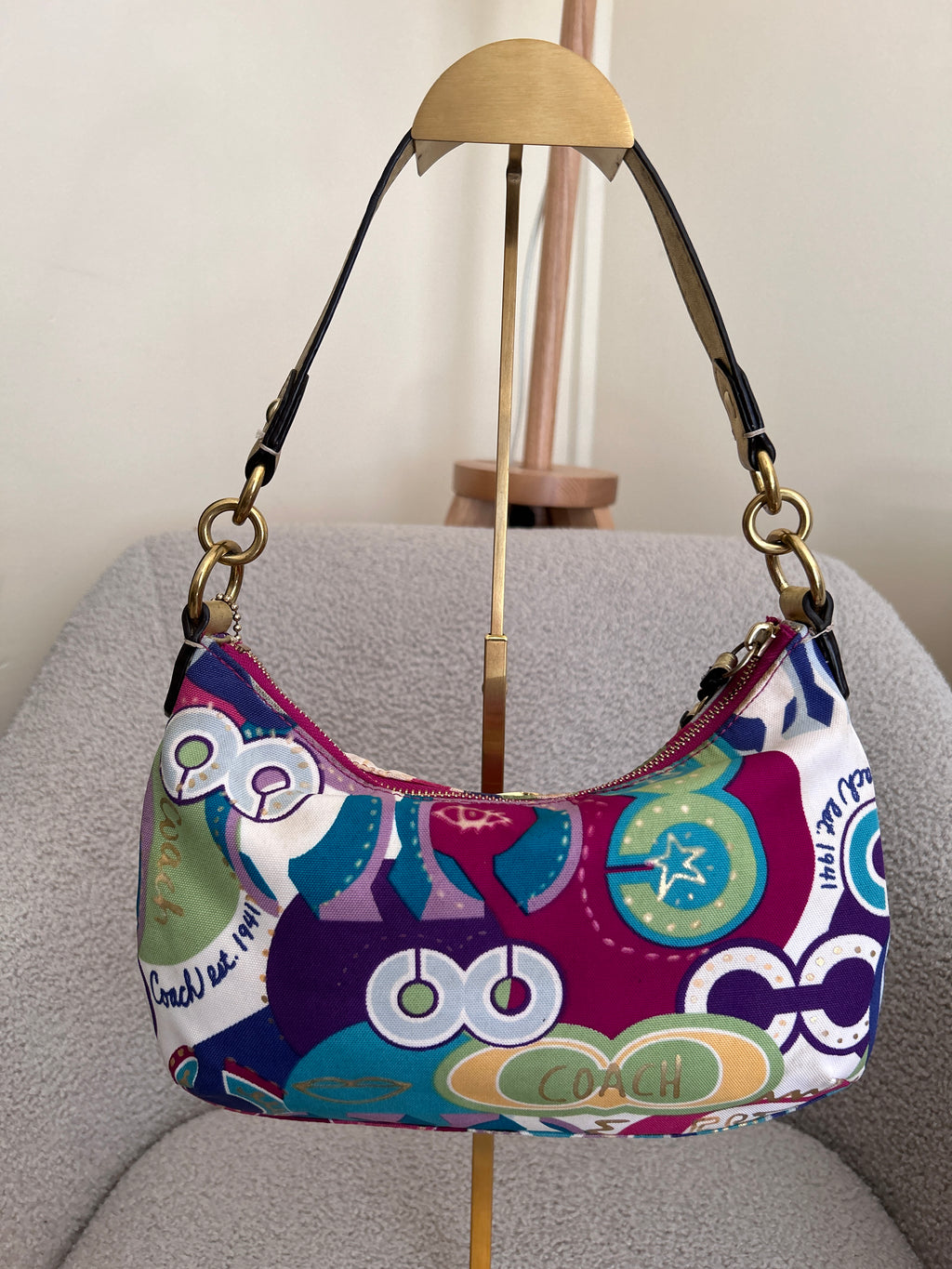 Vintage Coach Poppy shoulder bag and coin purse