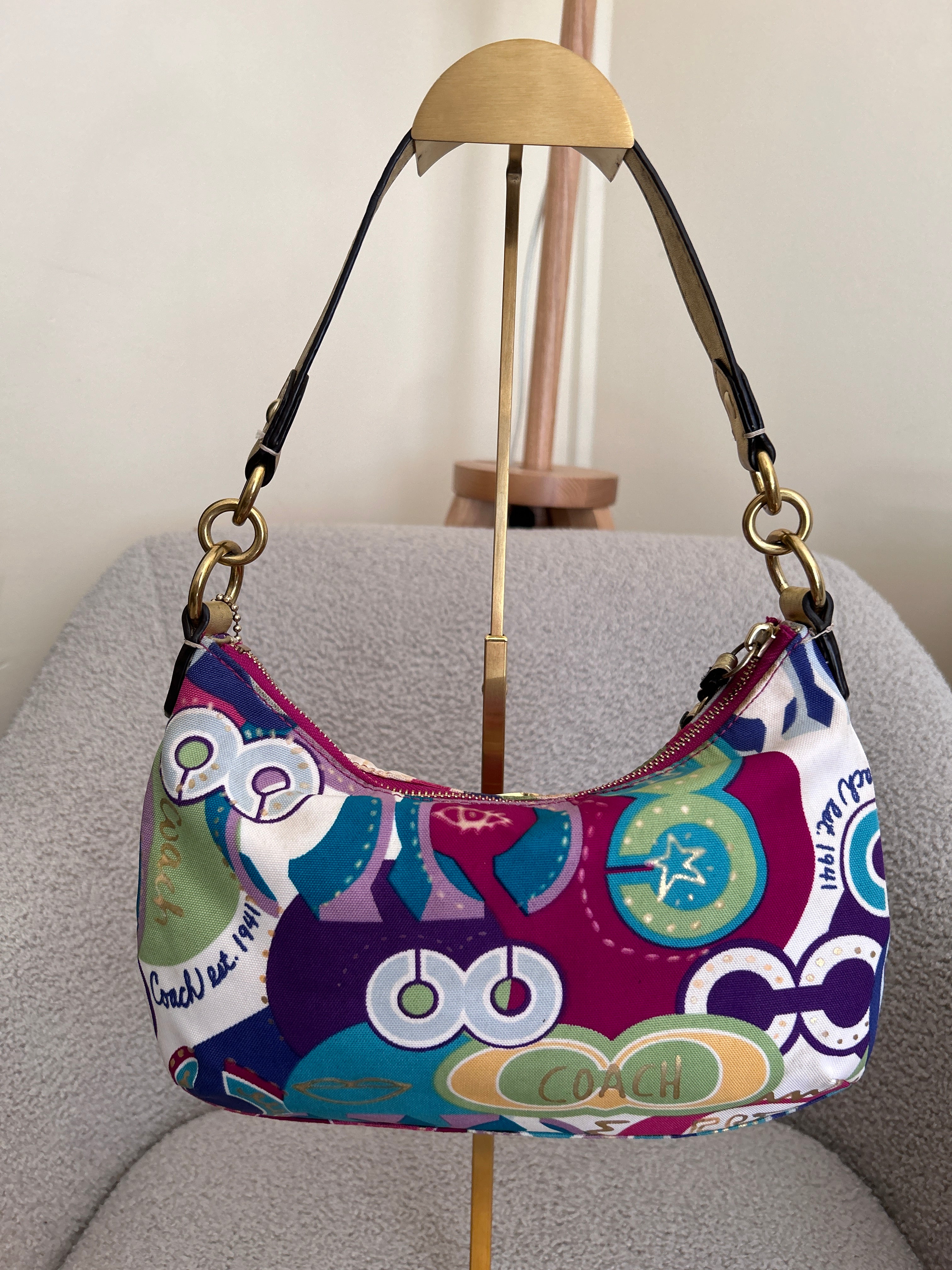 Vintage Coach Poppy shoulder bag and coin purse