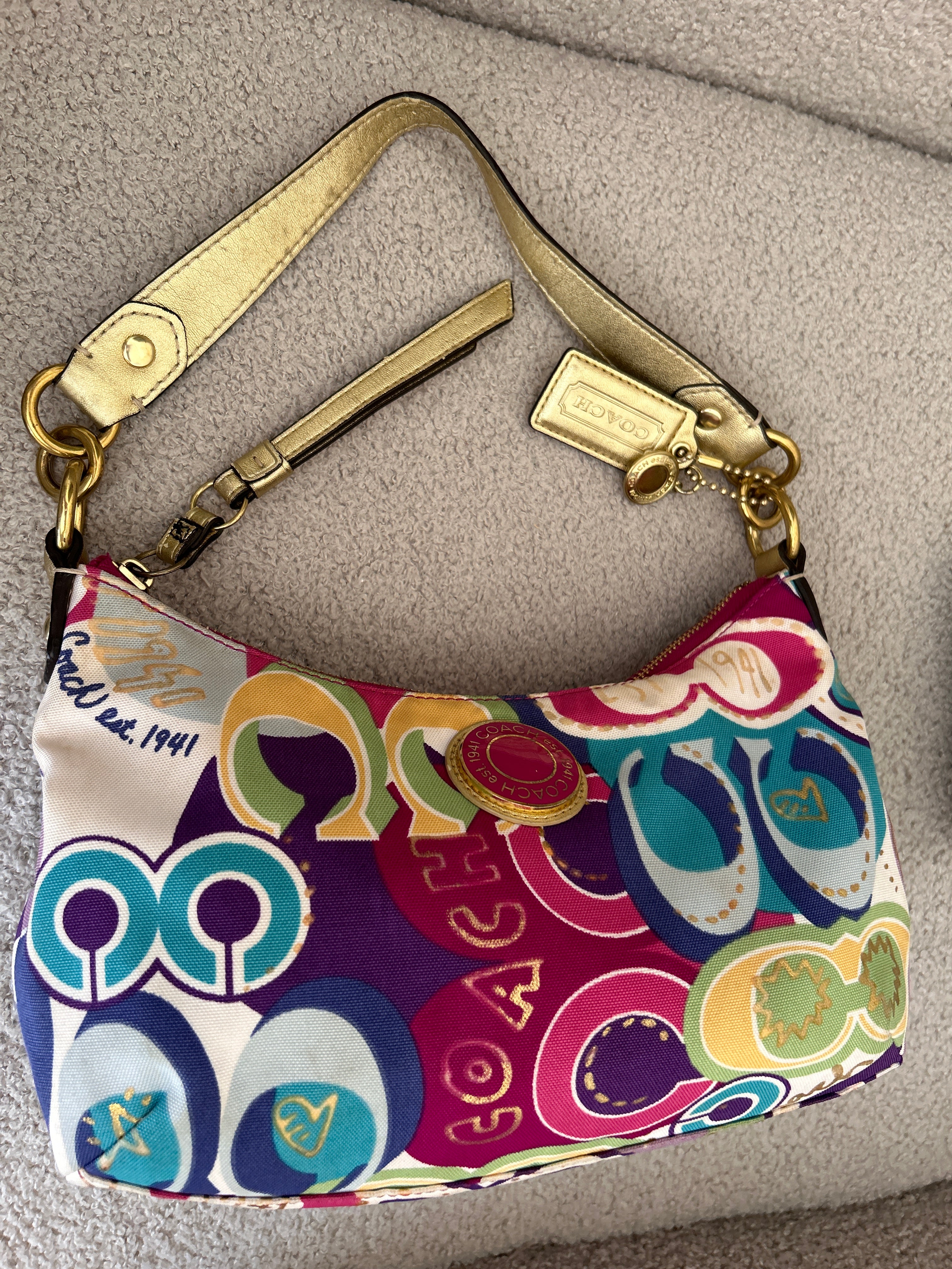 Vintage Coach Poppy shoulder bag and coin purse
